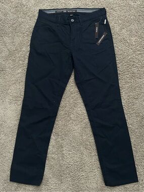 Michael Kors Parker Slim Fit Mens Chinos Midnight Navy Blue 30x30 Straight Leg